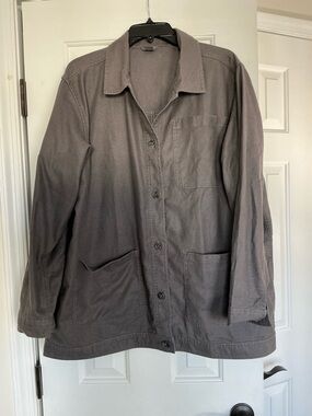 Eddie Bauer Gray Button-Up Jacket
